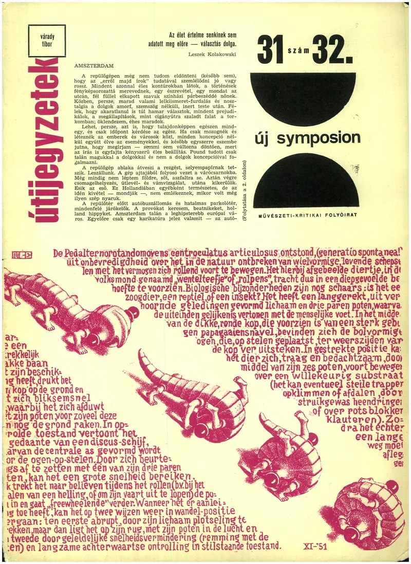 Új Symposion, 3. évf. 1967. november – december. 31–32. sz. 1–48. oldal